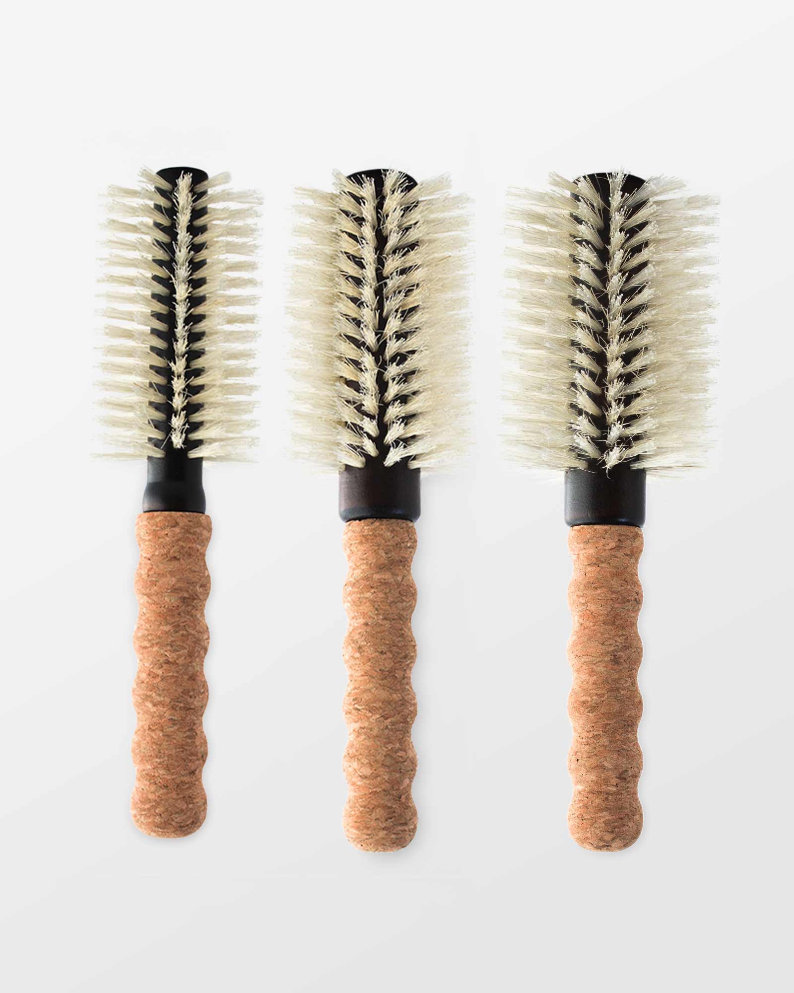 Round Boar / Nylon Bristle Brush Trio - Image 3